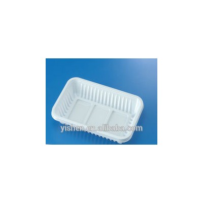 Disposable PLA food hinged tray