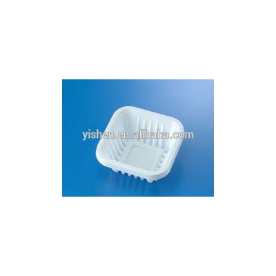 Disposable rectangular food grade plastic tray